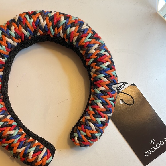 NWT CUCKOO B
Ana headpiece woven rainbow colorful oversized headband - Picture 8 of 12